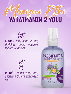 Passiflora Mucizevi Saç Sütü 200 ML + Biotin İçeren Takviye Edici Gıda